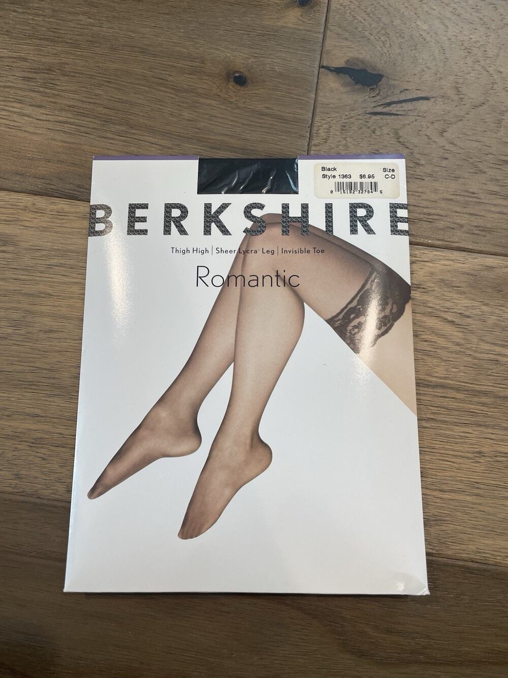 Berkshire Sheer Thigh‑High Stockings Size C‑D Black Lace Top NWT